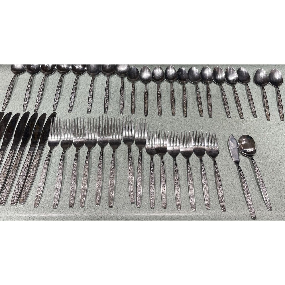 Hanford Forge Escondido Stainless Korea Flatware Silverware Lot Of 44 Vintage
